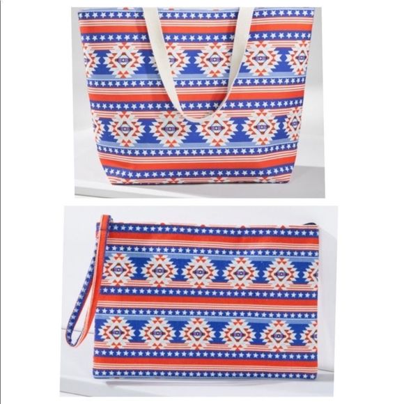 🇺🇸 Boho Tote with wristlet 🇺🇸 - Picture 2 of 4